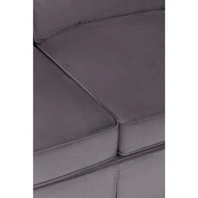 Ralph Three Seat Grey Velvet Sofa - Image 10