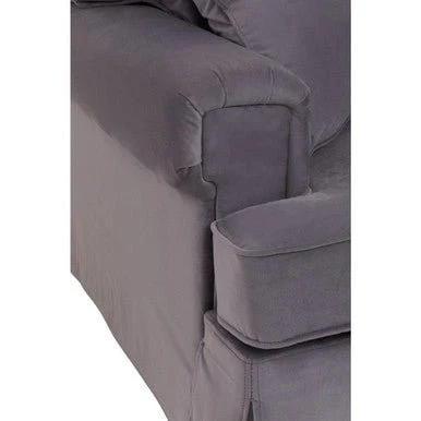 Ralph Three Seat Grey Velvet Sofa - Image 12