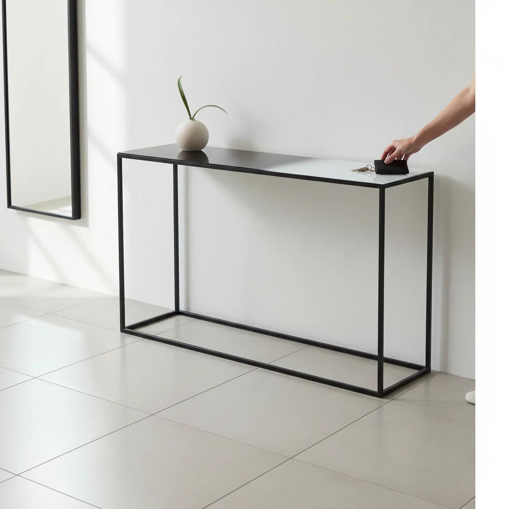 Ramus Black And White Ombre Console Table - Image 3