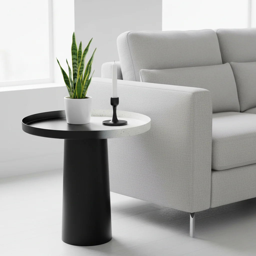 Ramus Black And White Ombre Side Table - Image 4