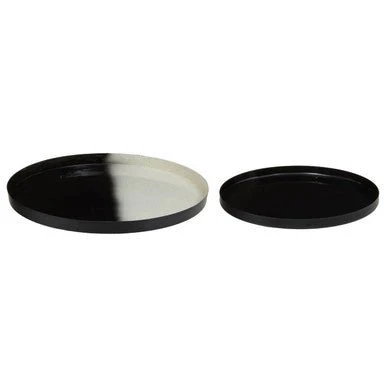Ramus Set of Two Black And White Ombre Trays - Image 12