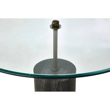 Rany Glass And Black Marble Side Table - Image 10