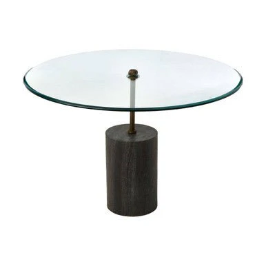Rany Glass And Black Marble Side Table - Image 6