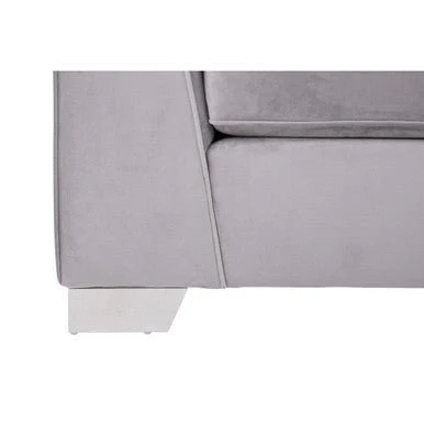 Rashika 3 Seat Grey Velvet Sofa - Image 11