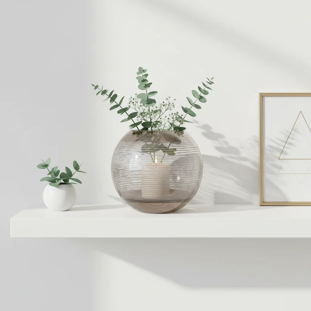 Raya Large Rounded Glass Vase - Image 3