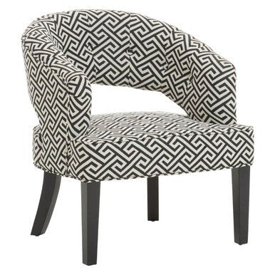 Regents Park Greek Key design Cutout Lounge Chair - Image 14