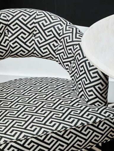 Regents Park Greek Key design Cutout Lounge Chair - Image 19