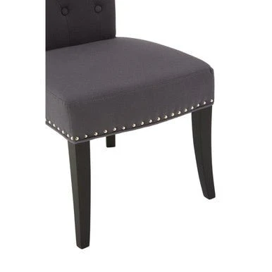 Regents Park Grey Cotton And Linen Dining Chair - Image 10