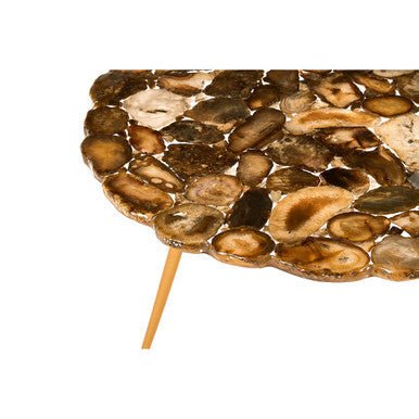 Relic Low Side Table With Agate Stone Top - Image 6