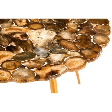 Relic Low Side Table With Agate Stone Top - Image 7