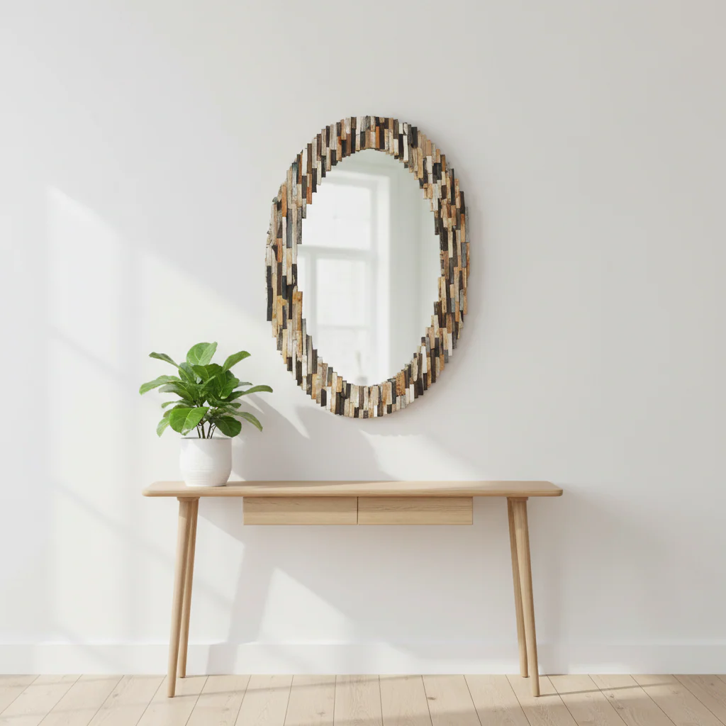 Relic Multi Tile Oval Wall Mirror - Image 3