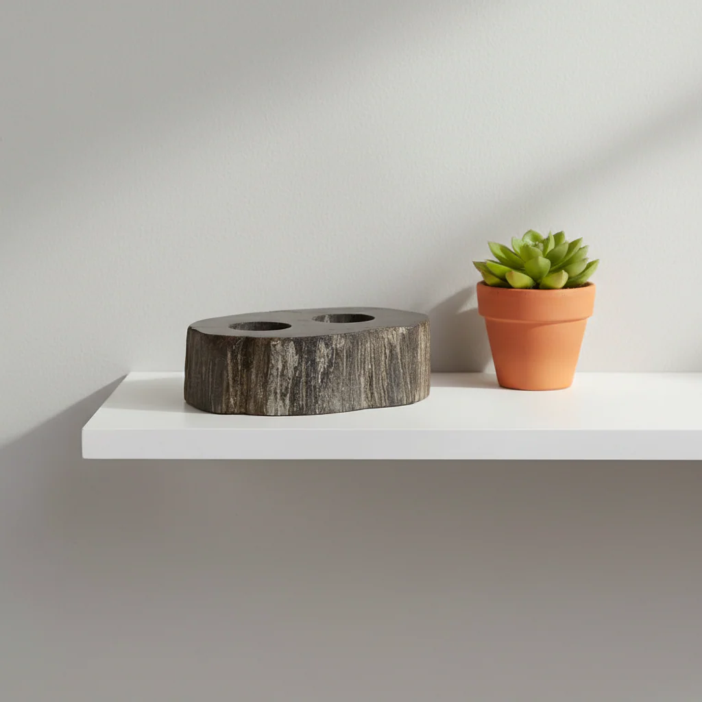 Relic Petrified Wood 2 Tealight Holder - Image 3