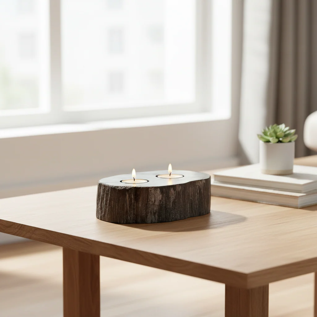 Relic Petrified Wood 2 Tealight Holder - Image 4