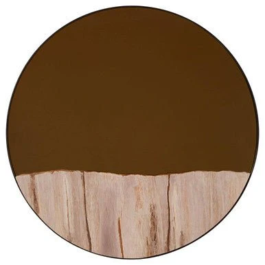 Relic Petrified Wood Tile Large Round Mirror - Image 5