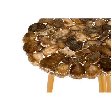 Relic Round  Side Table with Agate Top - Image 3