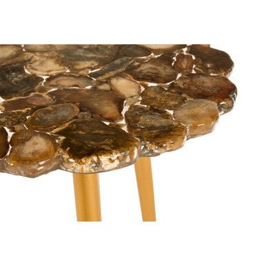 Relic Round  Side Table with Agate Top - Image 5