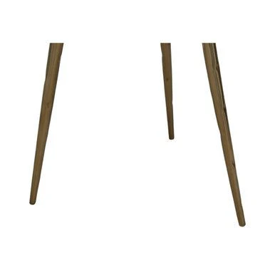 Relic Side Table With Petrified Wood Top and Brass Finish Legs - Image 8