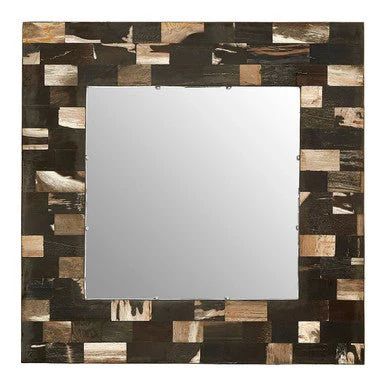 Relic Square Petrified Wood Wall Mirror - Image 10