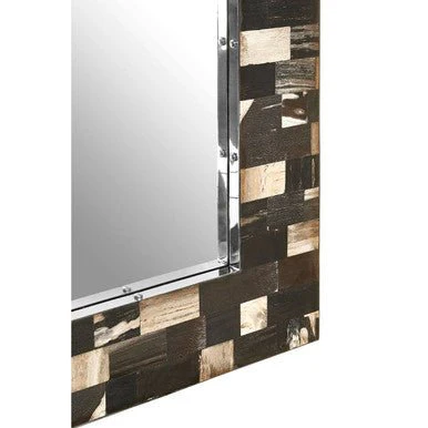 Relic Square Petrified Wood Wall Mirror - Image 8