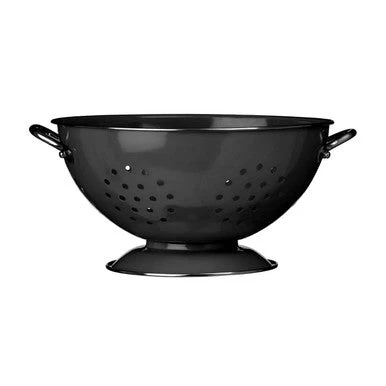 Retro Black Enamel Colander - Image 8