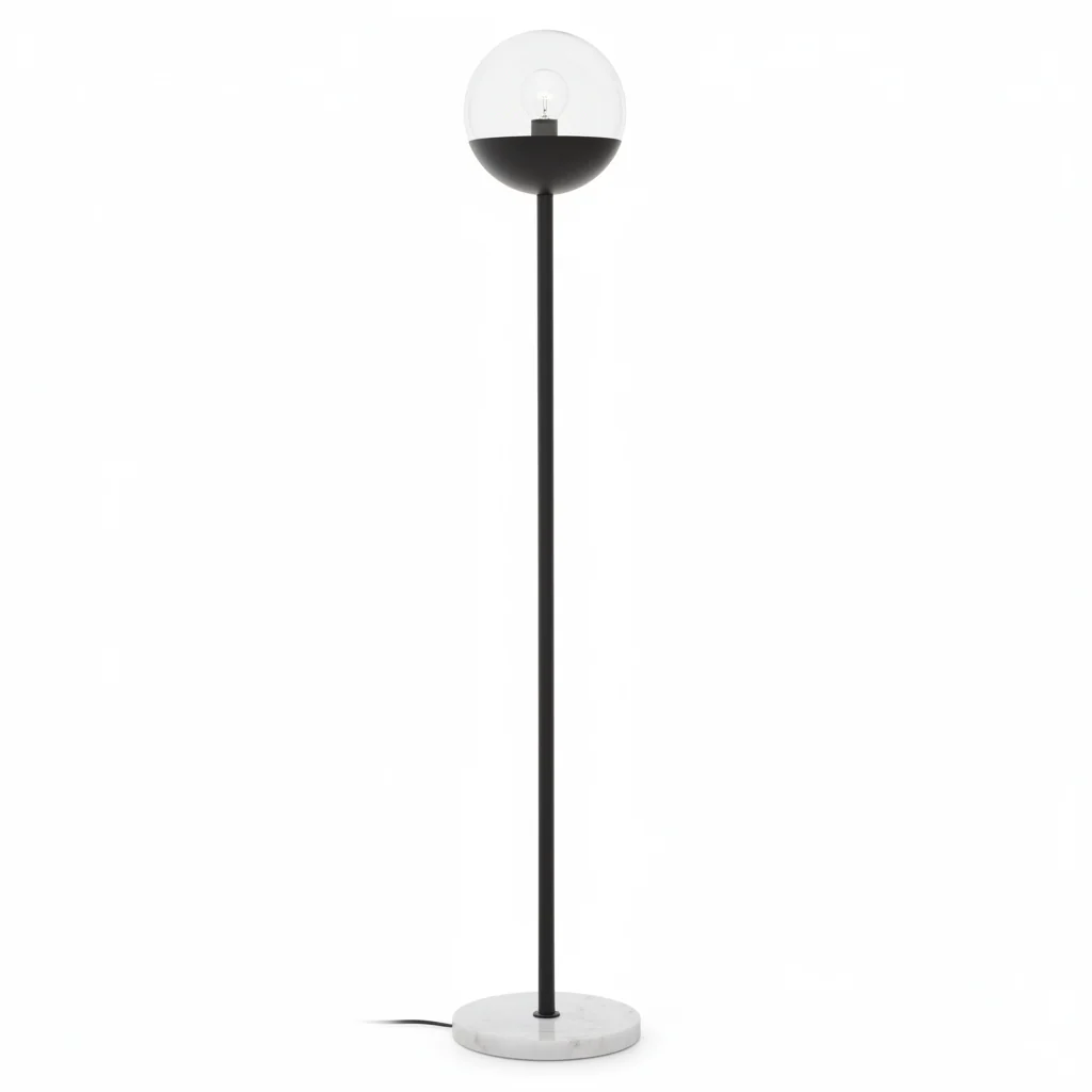 Revive Black Finish Metal Floor Lamp