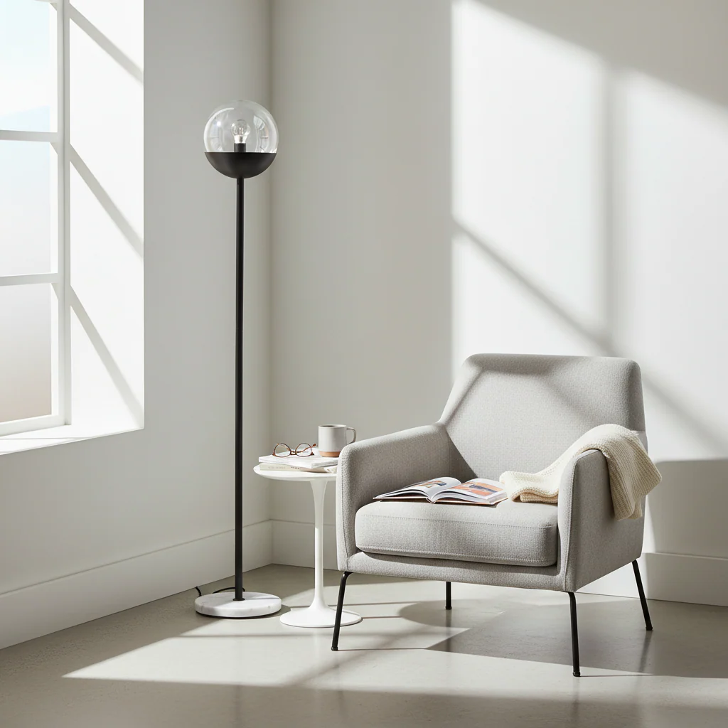 Revive Black Finish Metal Floor Lamp - Image 4