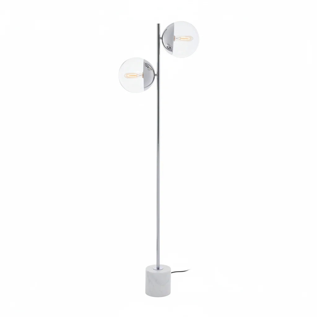Revive Chrome Finish 2 Light Floor Lamp