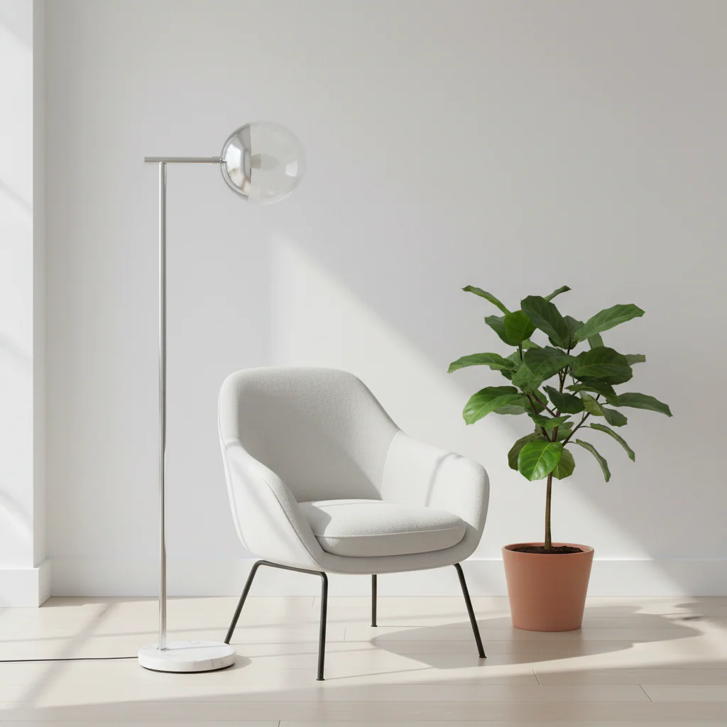 Revive Chrome Finish Floor Lamp - Image 3