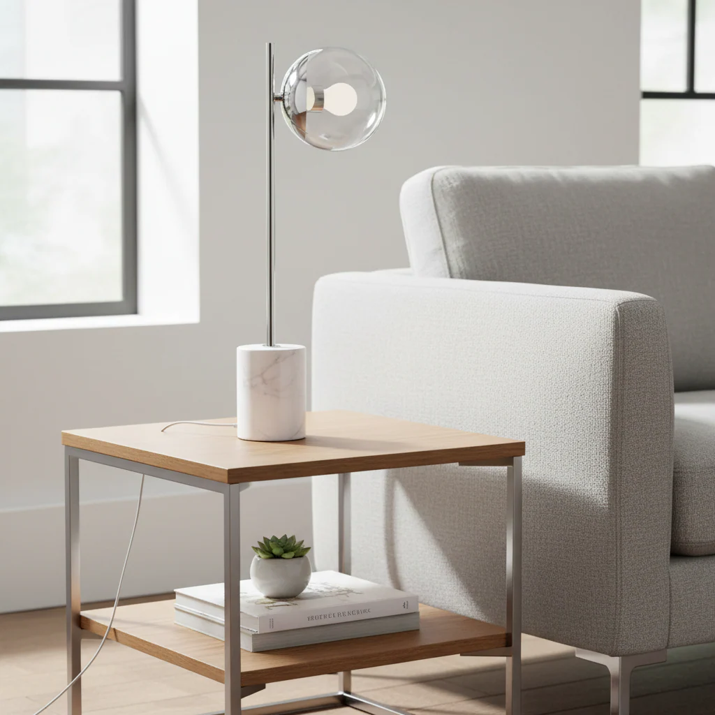 Revive Chrome Finish Table Lamp - Image 10