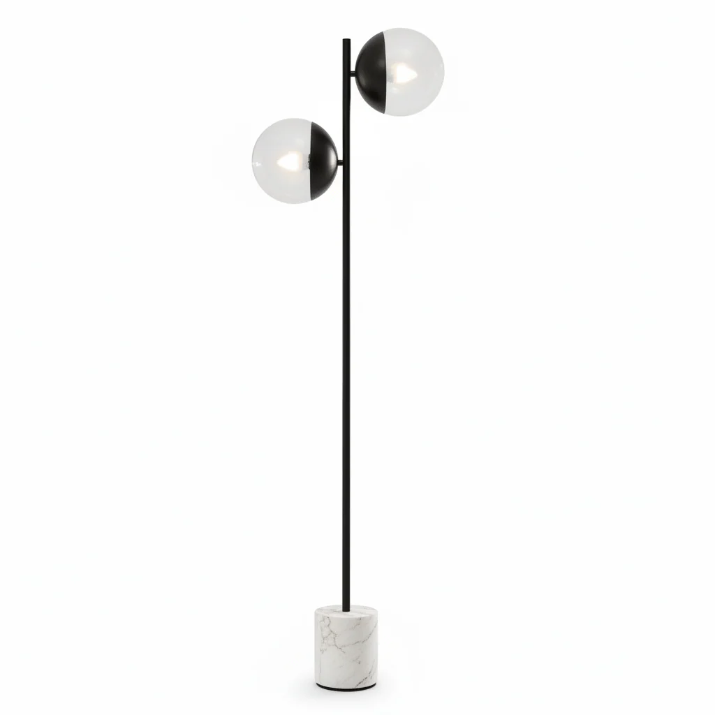 Revive Two Light Black Floor Lamp