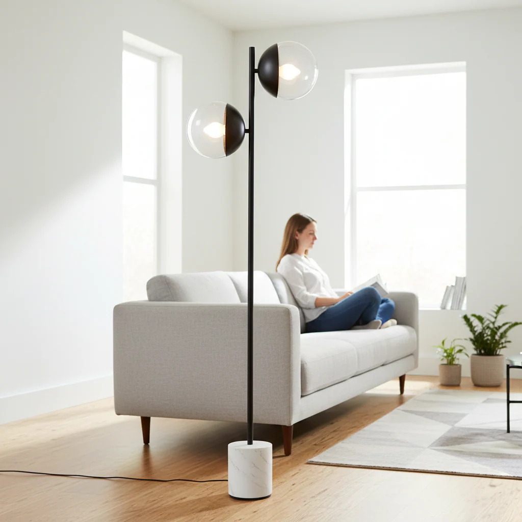 Revive Two Light Black Floor Lamp - Image 2