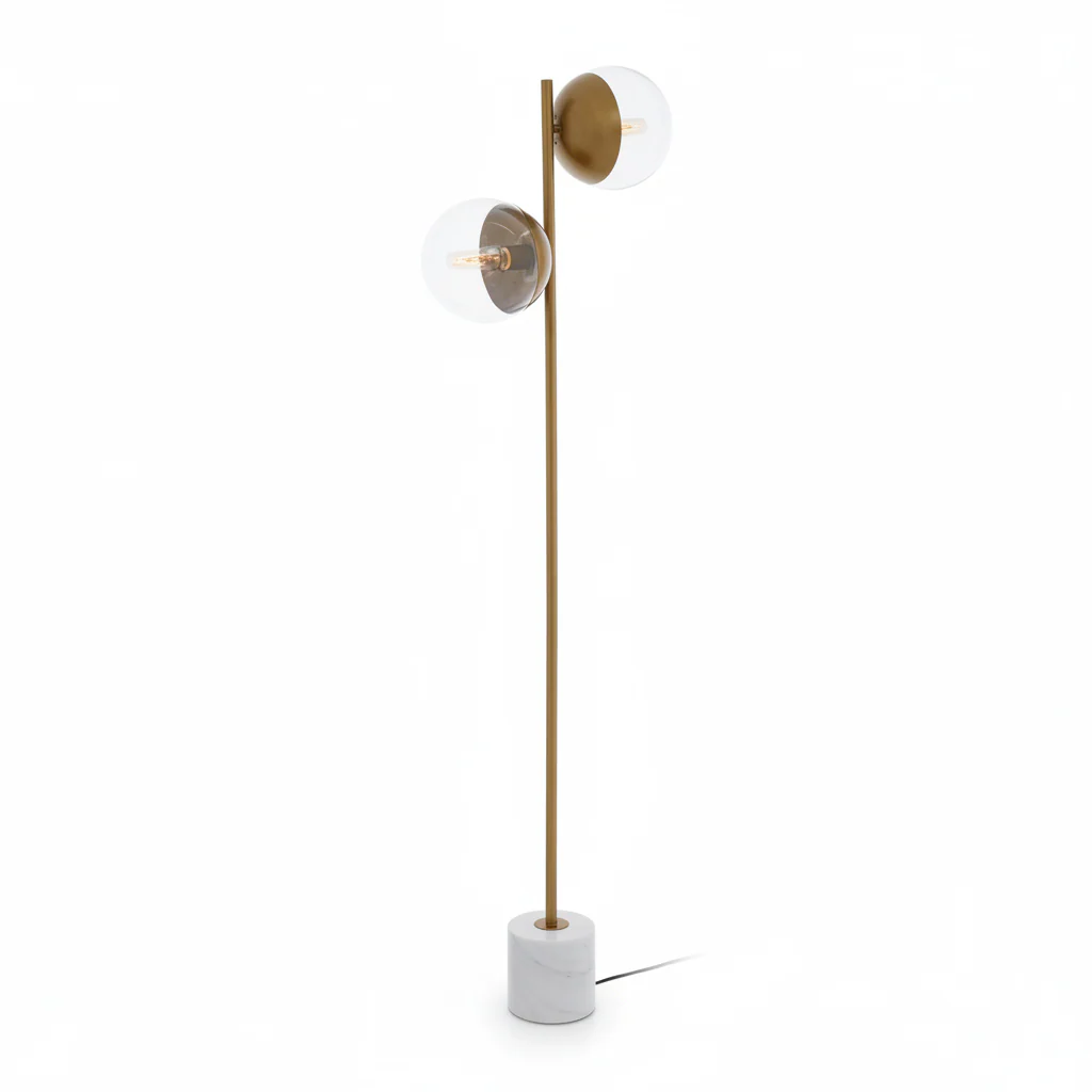 Revive Two Light Gold Finish Floor Lamp