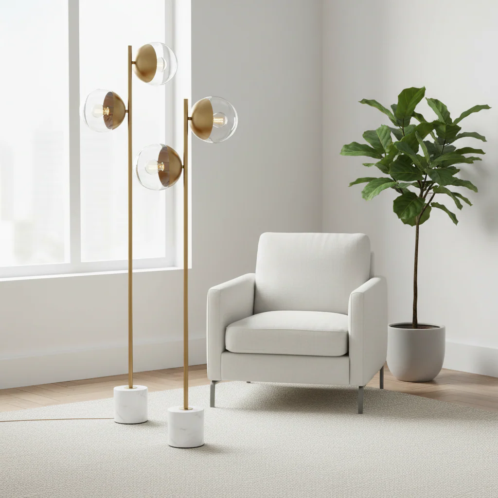 Revive Two Light Gold Finish Floor Lamp - Image 3