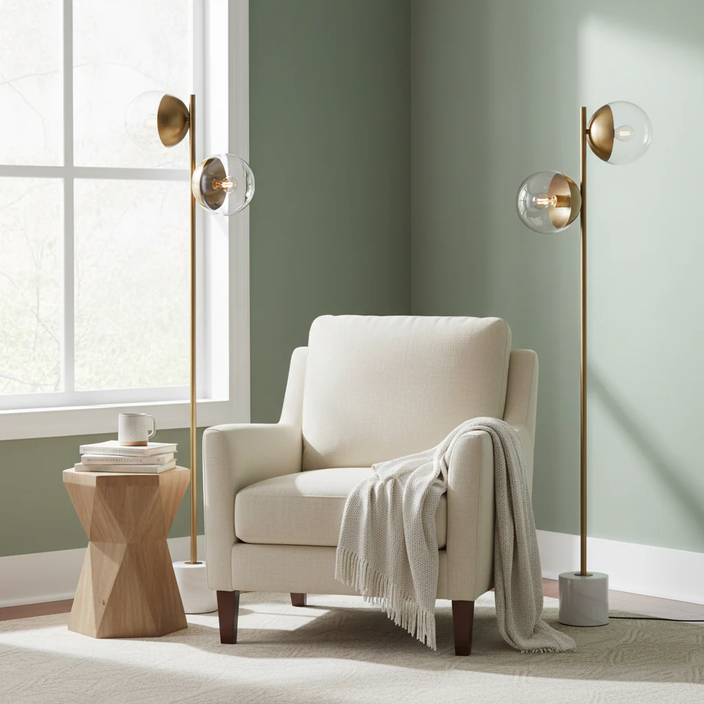Revive Two Light Gold Finish Floor Lamp - Image 4