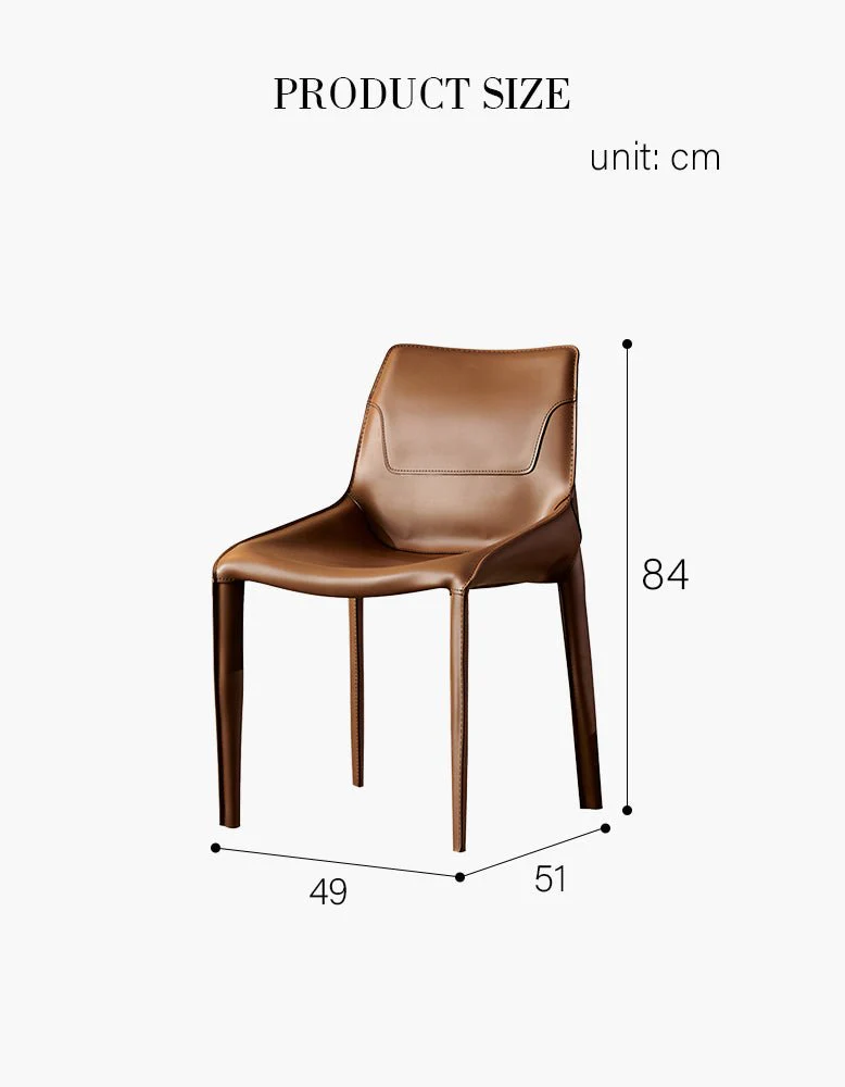 Rinaldi Modern Dining Chair, Real Leather - Image 13