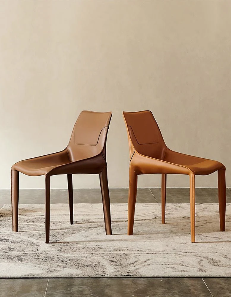 Rinaldi Modern Dining Chair, Real Leather - Image 2