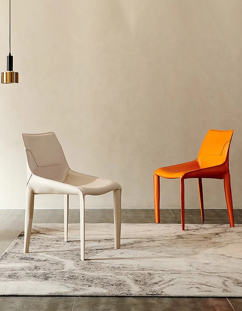 Rinaldi Modern Dining Chair, Real Leather - Image 3
