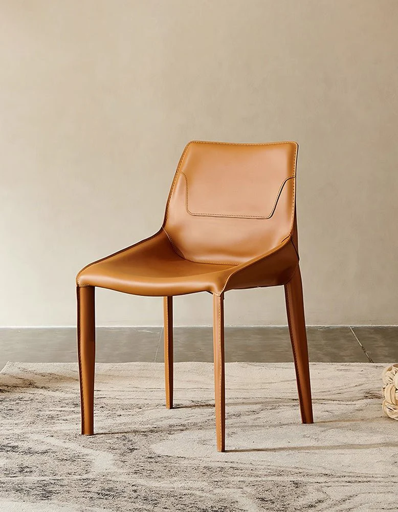 Rinaldi Modern Dining Chair, Real Leather - Image 5