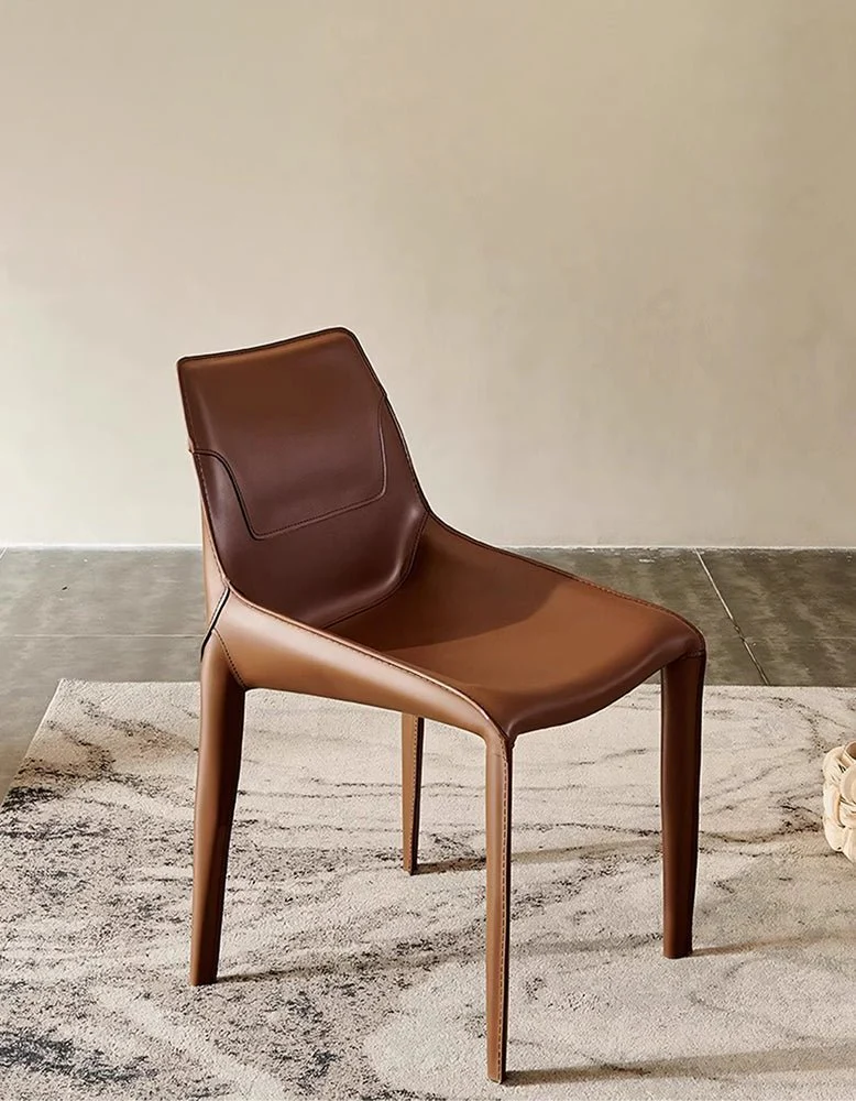 Rinaldi Modern Dining Chair, Real Leather - Image 8