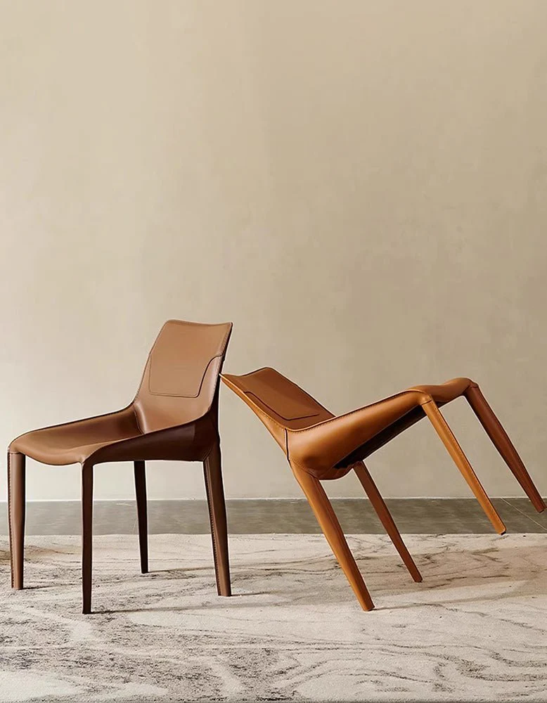 Rinaldi Modern Dining Chair, Real Leather - Image 9