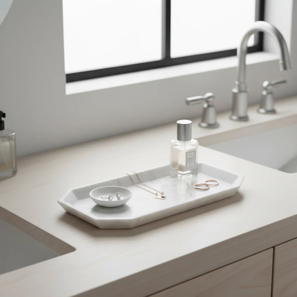 Riviera Marble Effect Vanity Tray - Image 4