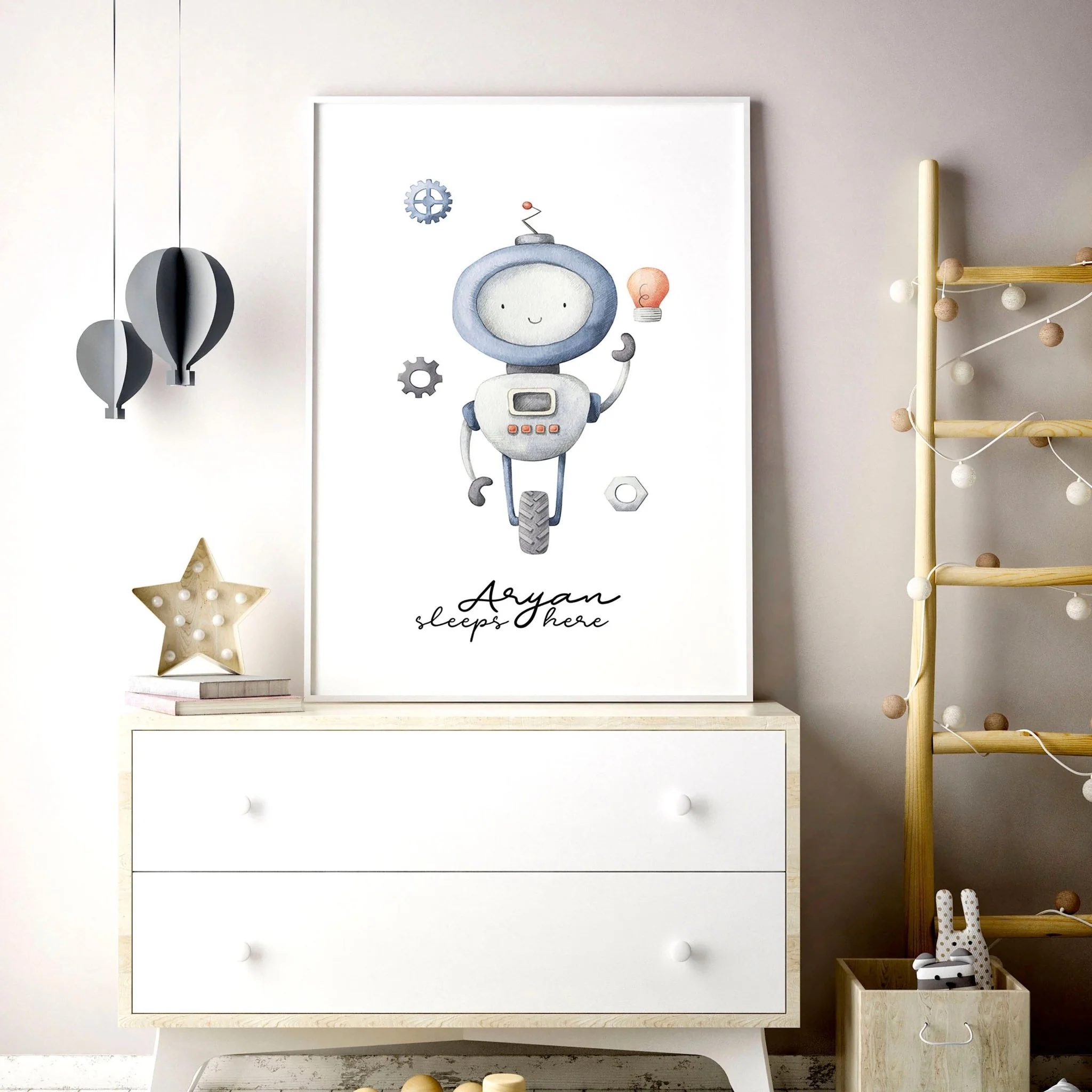 Robot Playroom wall decor | wall art print - Image 3