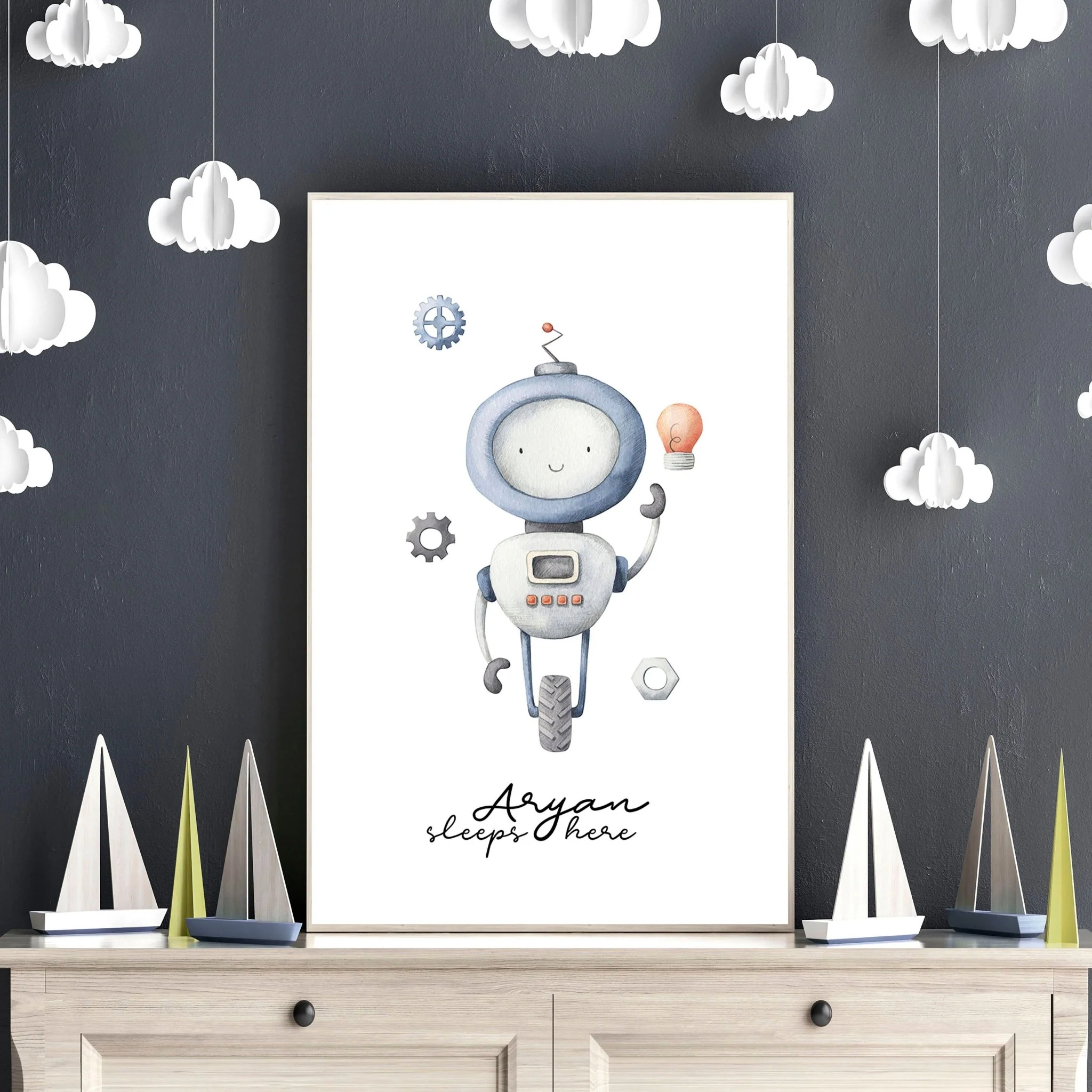 Robot Playroom wall decor | wall art print - Image 4