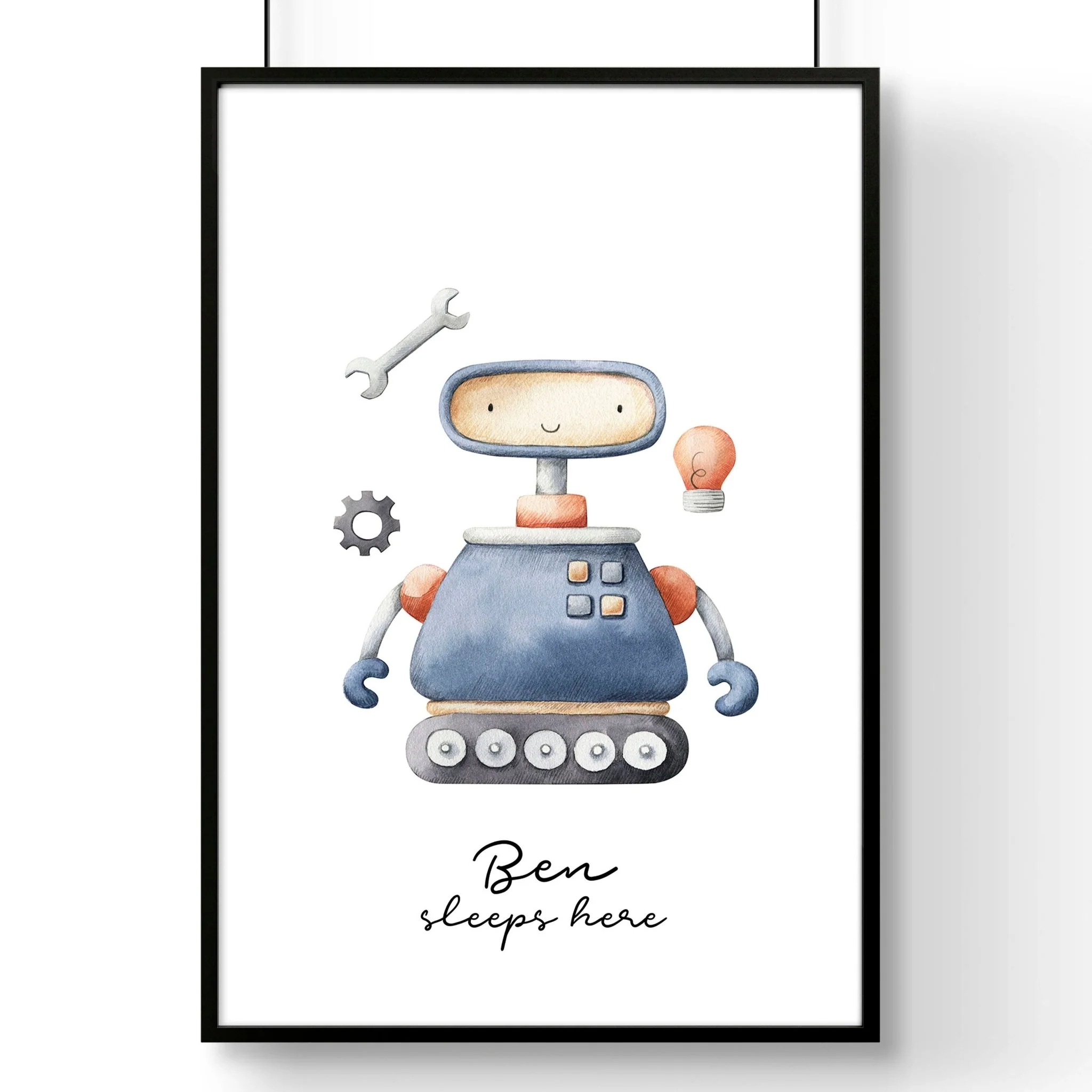 Space and Planets - Robot wall art print for Nursery - Image 3