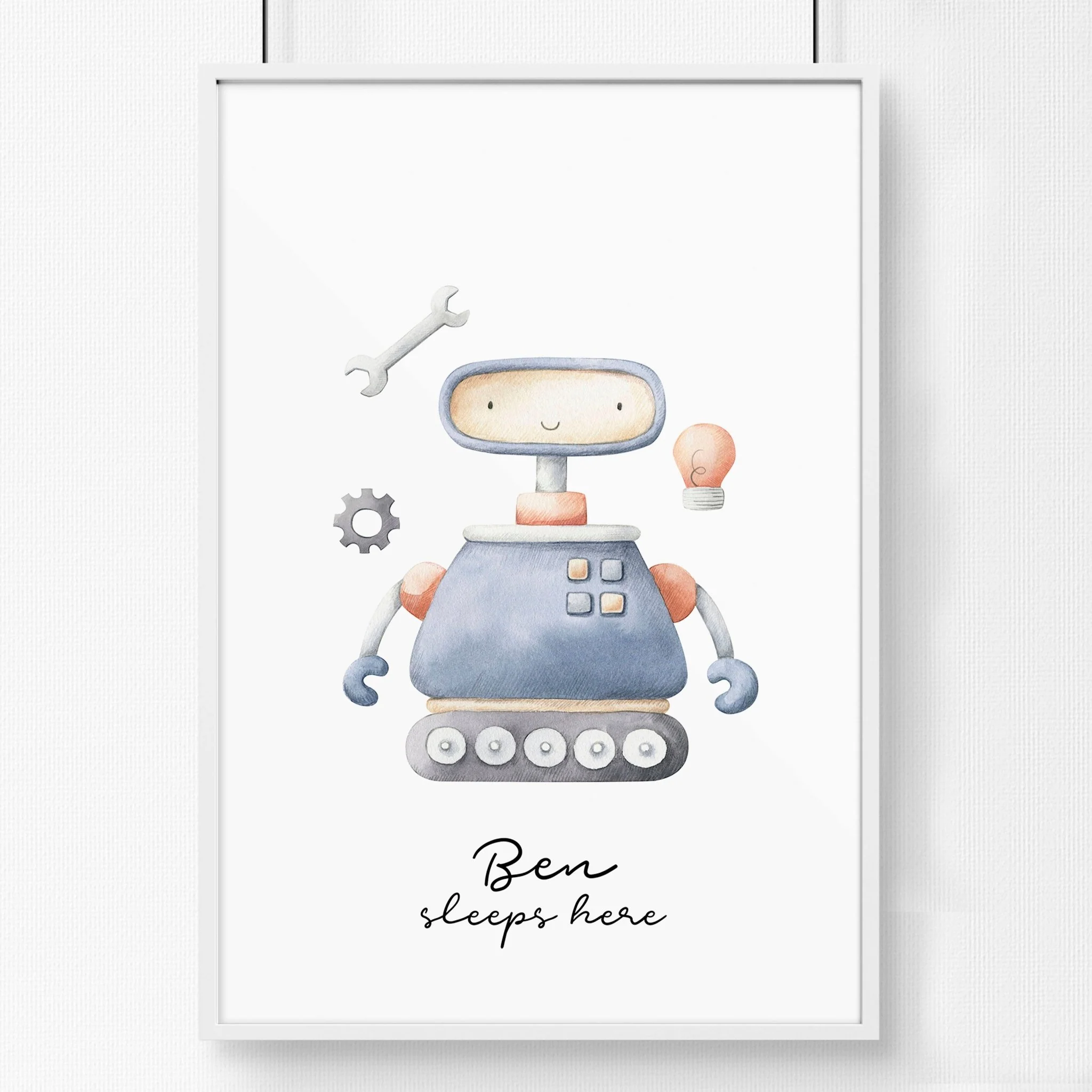 Space and Planets - Robot wall art print for Nursery - Image 4