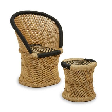 Rowan Natural And Black Chair And Stool - Image 11
