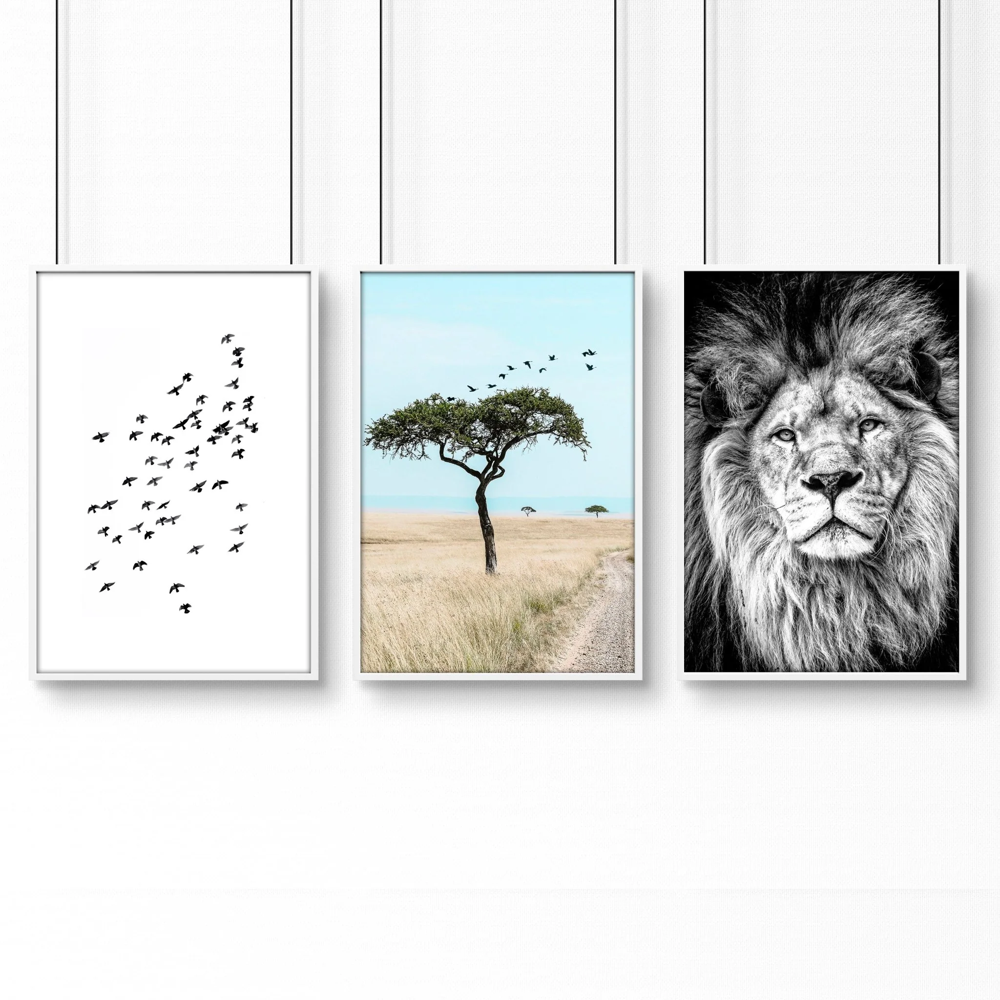 Safari Accessories For Bedroom | Set of 3 African Wildlife Wall art Prints - Image 13