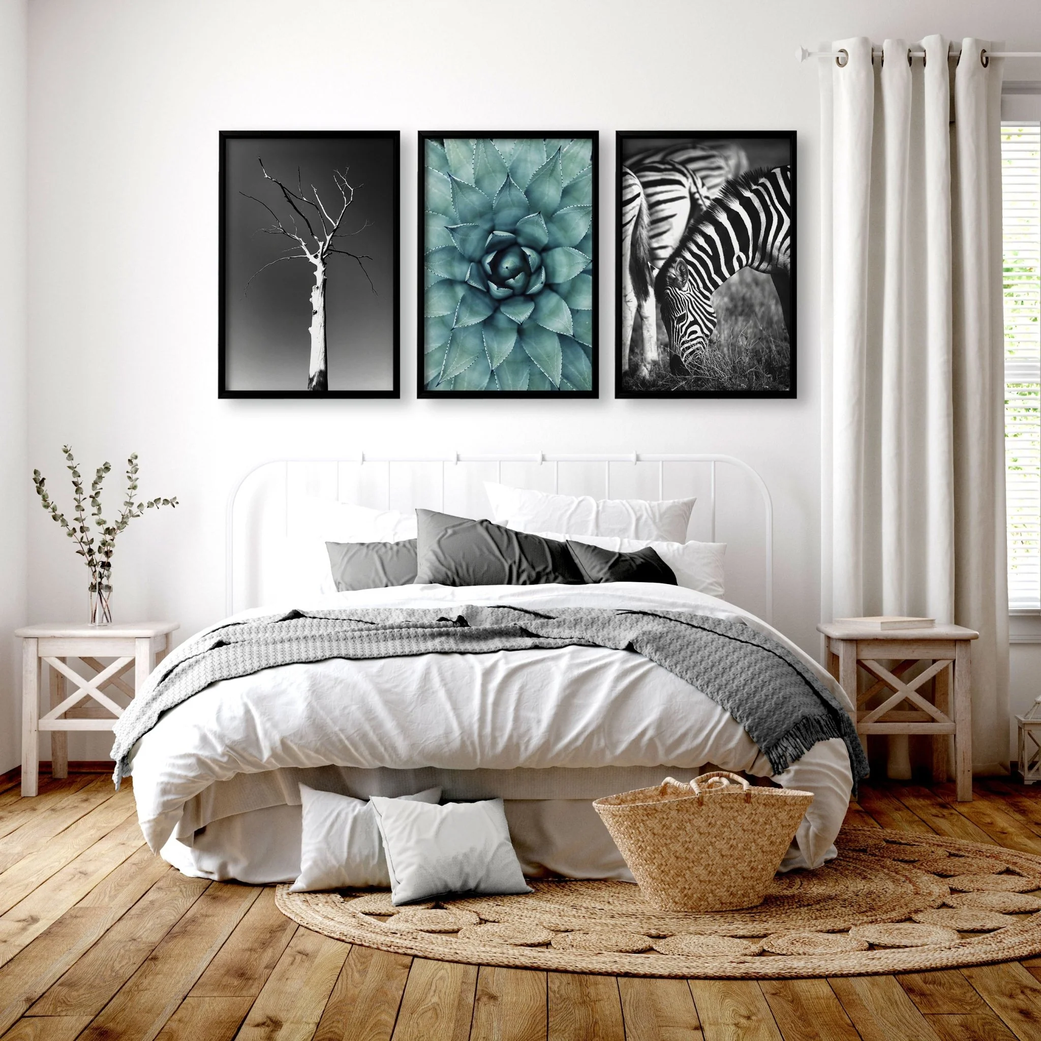 Safari Bedroom | Set of 3 African Wildlife Wall art Prints - Image 2