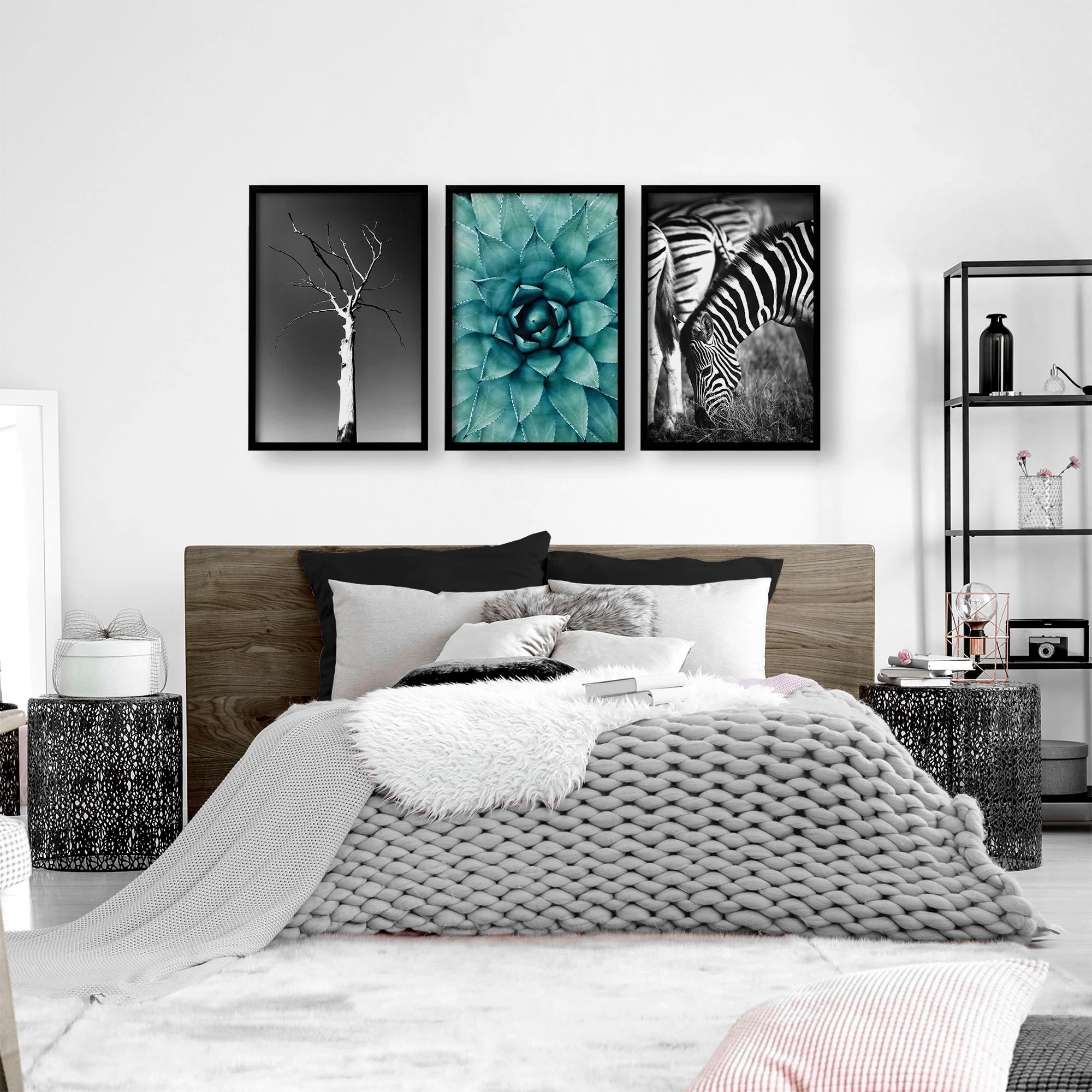 Safari Bedroom | Set of 3 African Wildlife Wall art Prints - Image 3