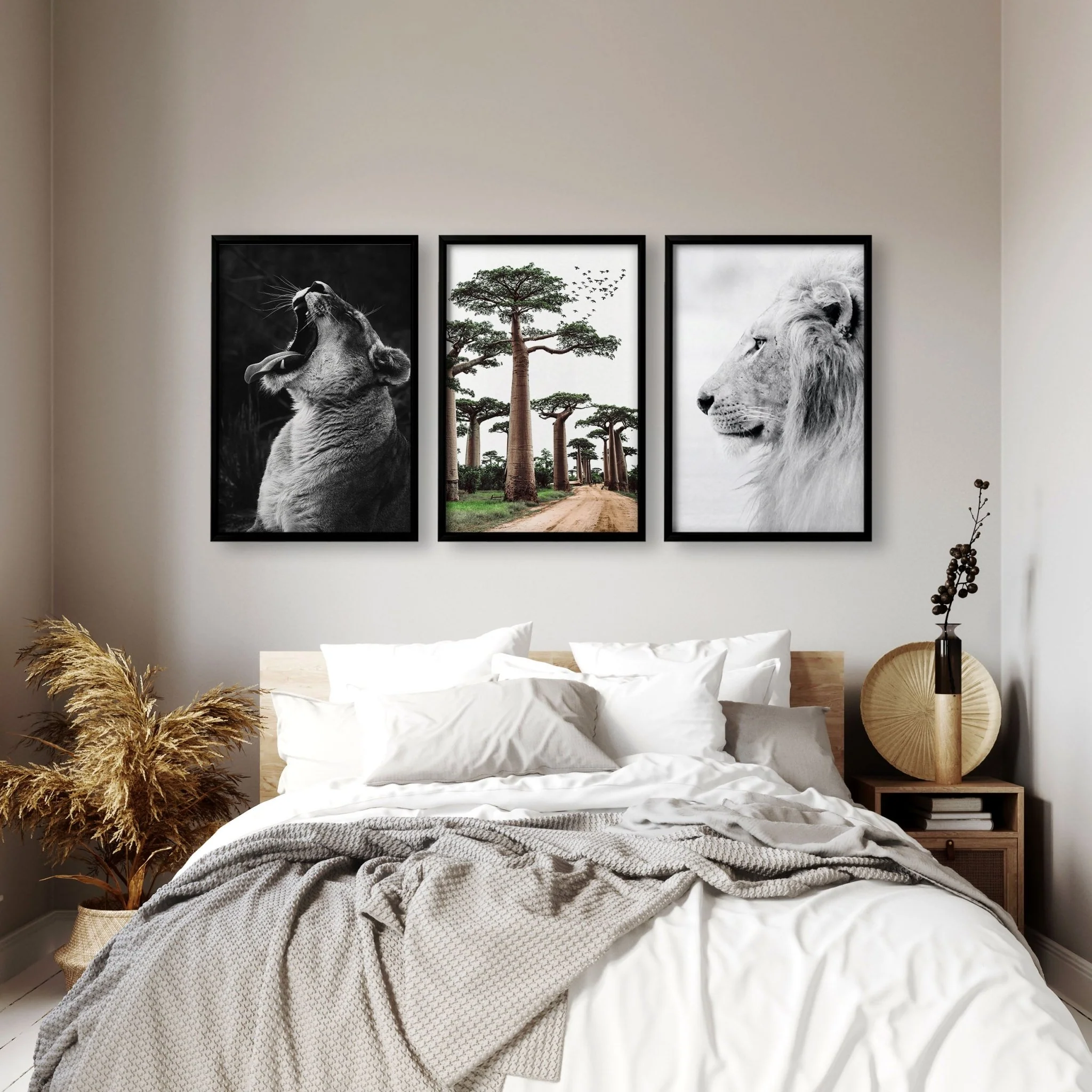 Safari Bedrooms | Set of 3 African Wildlife Wall art Prints - Image 6